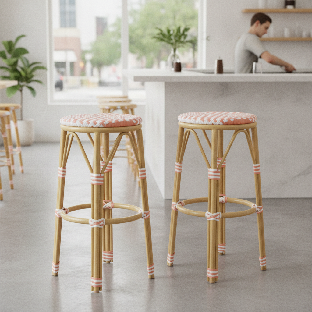 Polyethylene Coral Bar Stools 750mm for Indoor & Outdoor Use (Pack of 2)