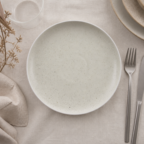 Artisan Sandstone Porcelain Plates 205mm for Elegant Dining