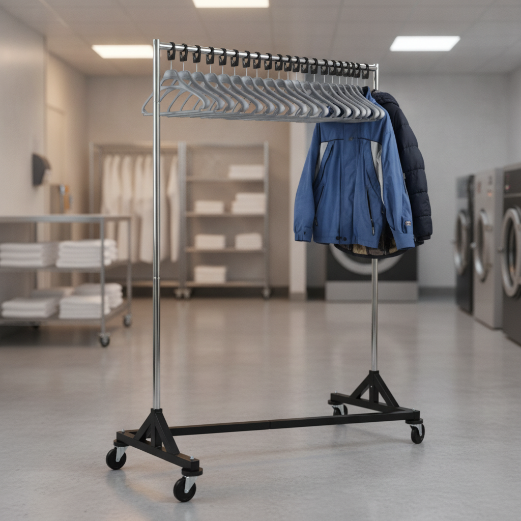 Heavy Duty Steel Garment Rail for Restaurants & Hotels