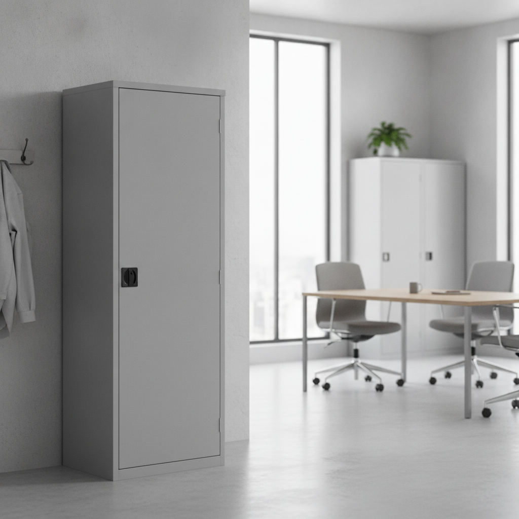 Grey Wardrobe Locker 610mm Epoxy Polyester for Staff Rooms