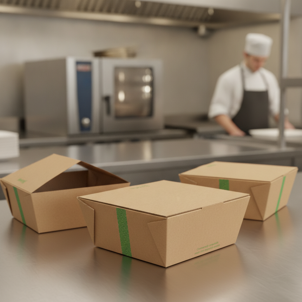 Paperboard Hinged Hot Boxes 6x6" for Food Delivery (Pack of 210)