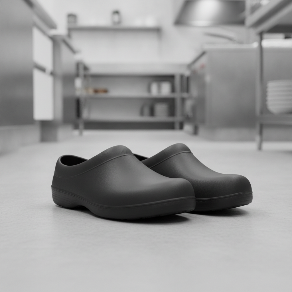 EVA Black Chef Clogs for Kitchen Work