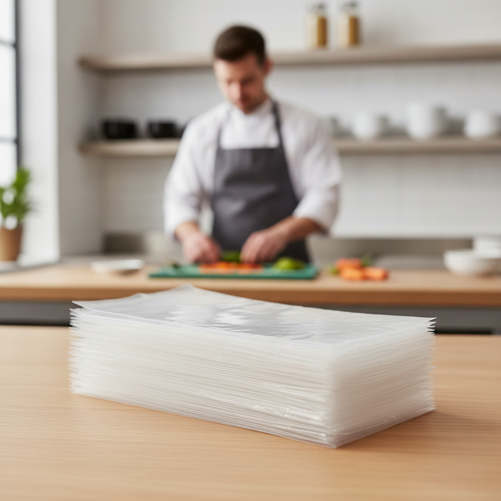 NatureFlex Compostable Clear Bags 70 x 210mm for Food Service (Pack of 1000)