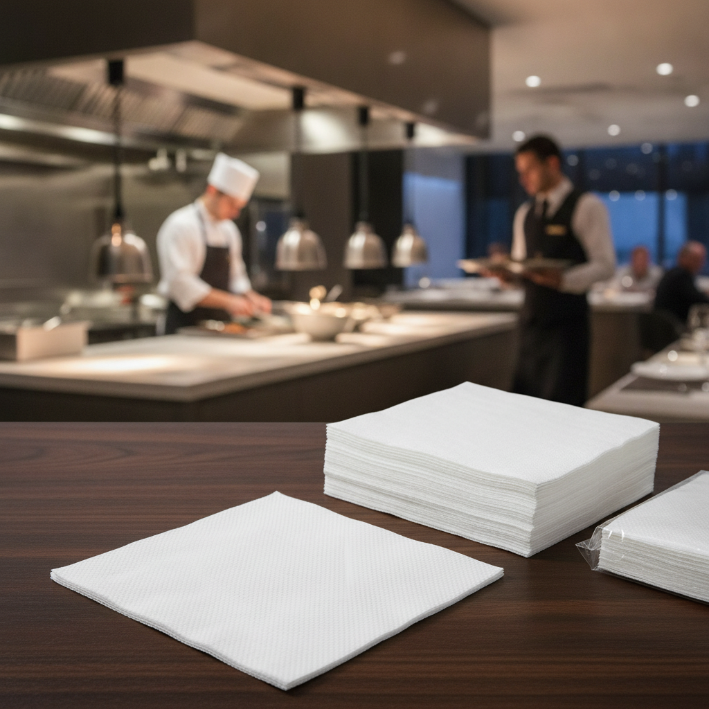 White Paper Lunch Napkins 27x21cm for Catering & Hospitality (Pack of 6000)