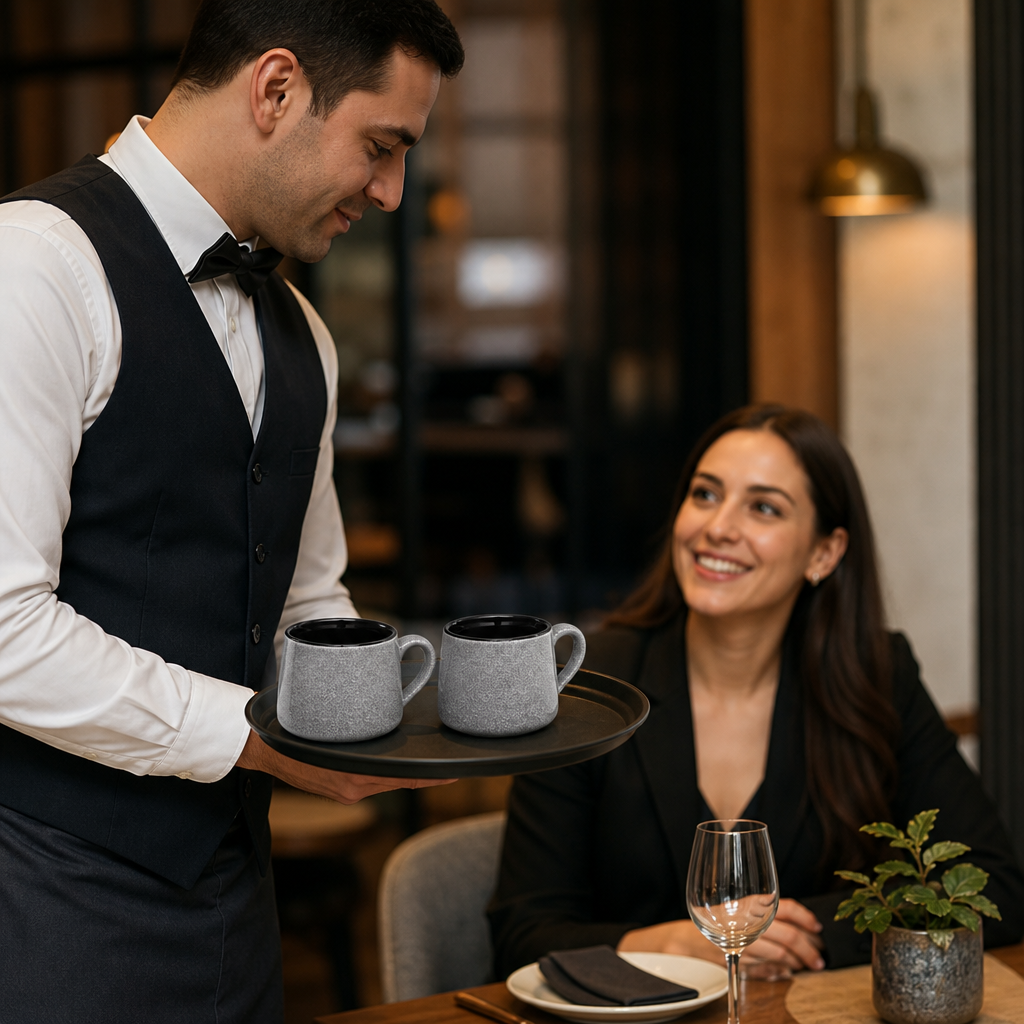 Cups 285ml Porcelain for Stylish Drink Service (Pack of 6)