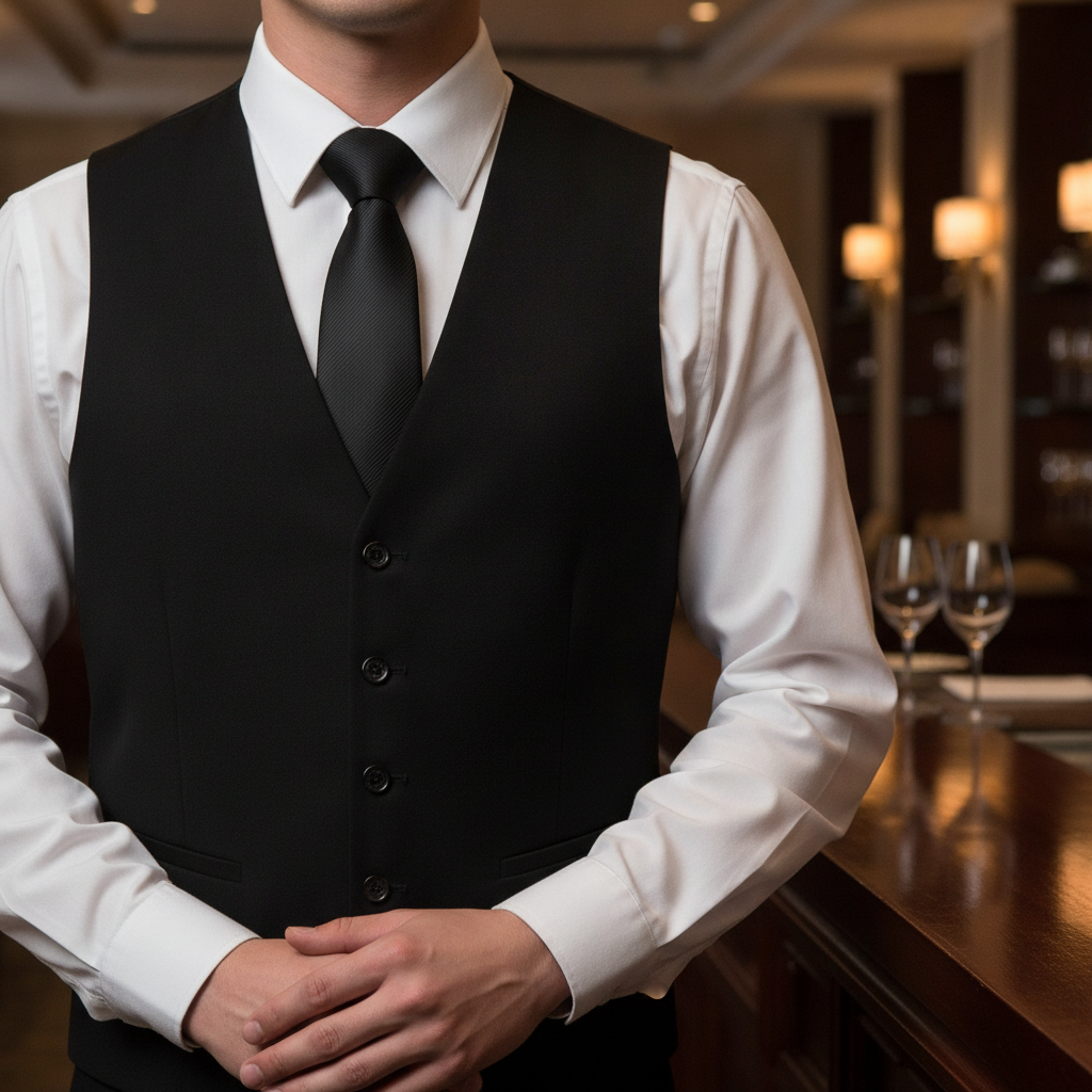 Polyester Black Tie for Professional Uniforms