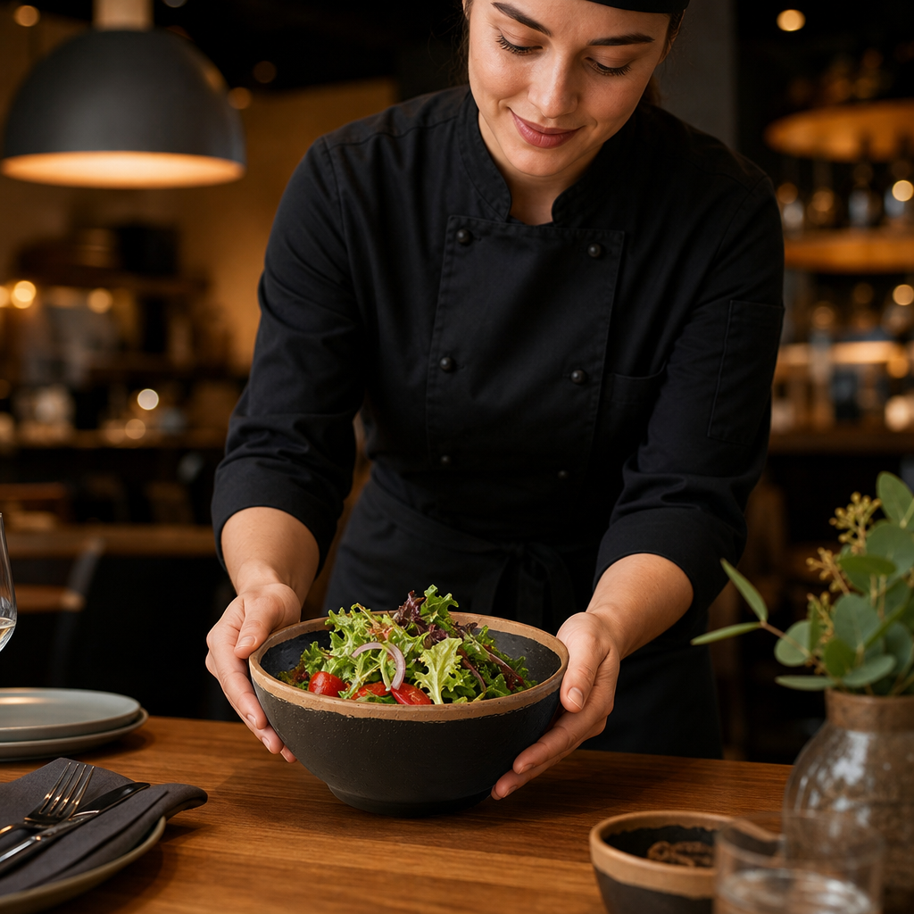 Serving Bowl 160mm Brown Melamine for Catering & Hospitality