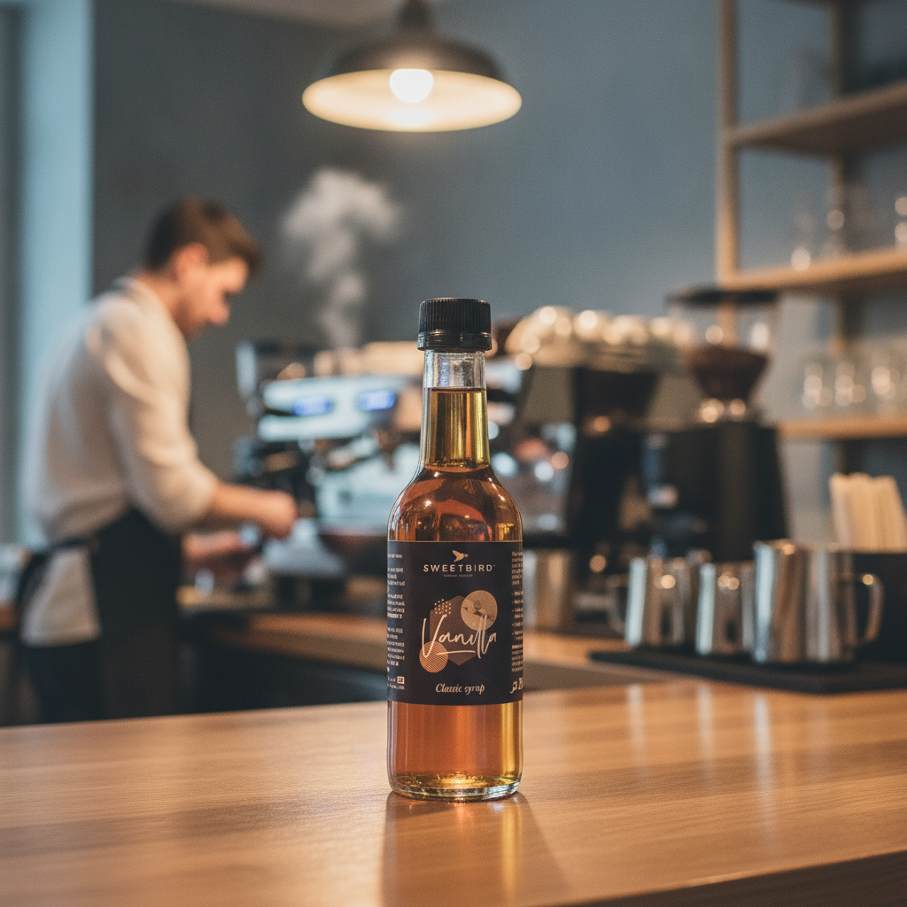 Vanilla Syrup 250ml Glass Bottle for Home Use