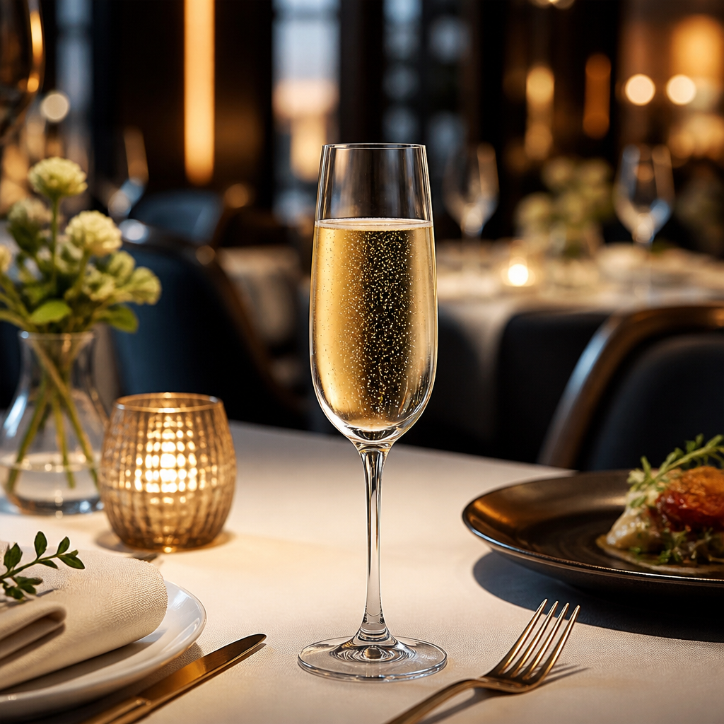 Glass Champagne Flutes 200ml for Bars & Restaurants (Pack of 24)
