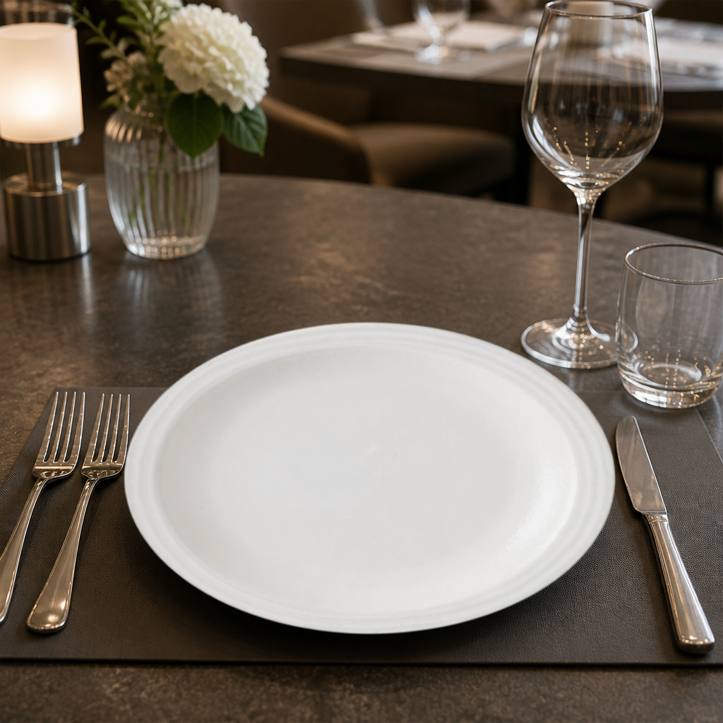 Norse Vitrified Plates 252mm White Ceramic for Professional Use (Pack of 12)