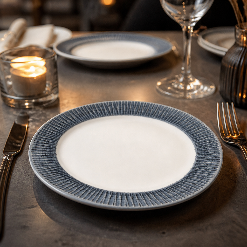 Patterned Plates 170mm Porcelain for Fine Dining (Pack of 12)