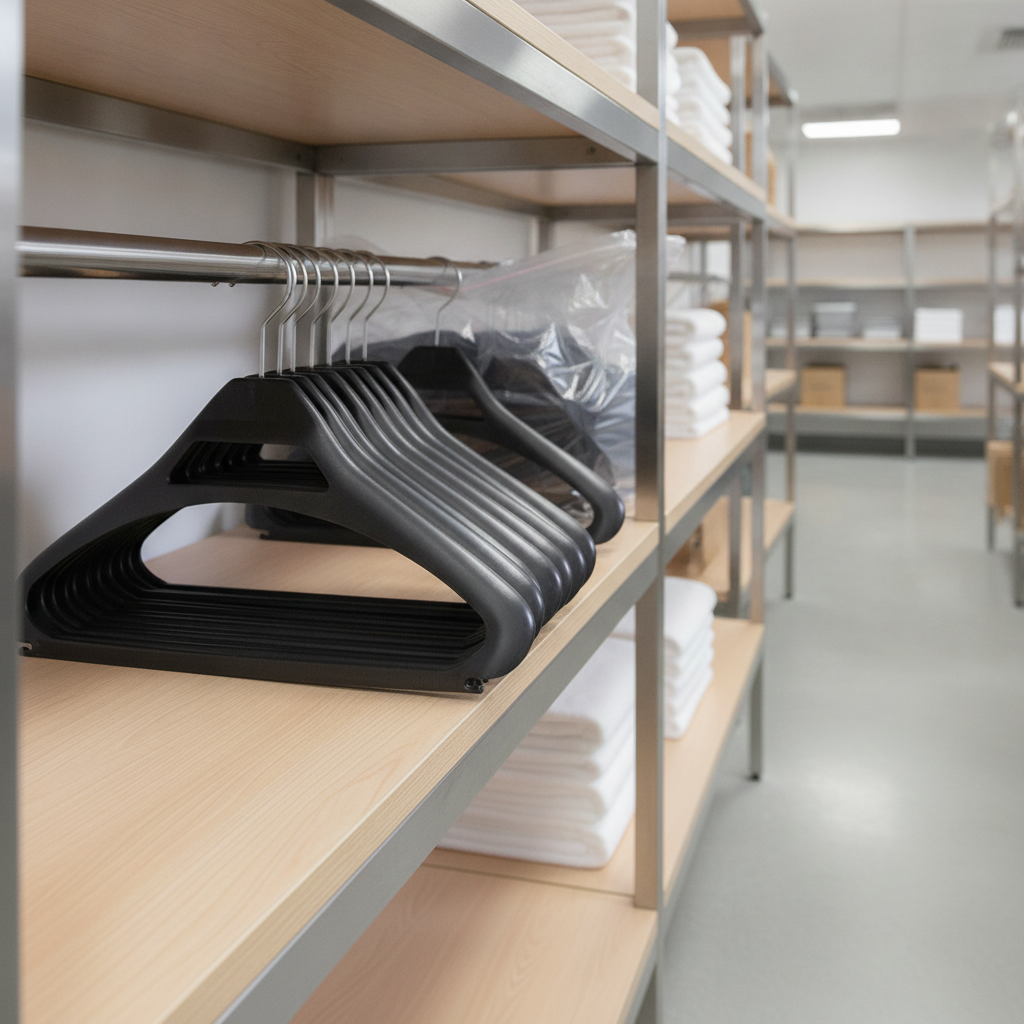 Black Polypropylene Hangers for Hotels & Restaurants (Pack of 100)