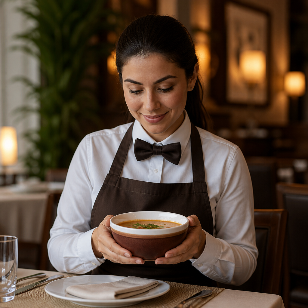 Cinnamon Brown Porcelain Soup Bowls 455ml for Dining & Entertaining