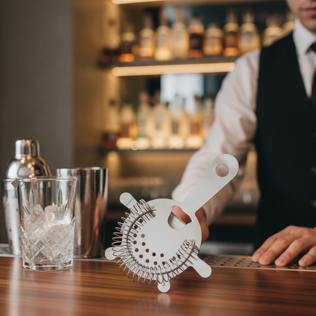 Stainless Steel 4 Prong Throwing Strainer 150mm for Bars & Restaurants