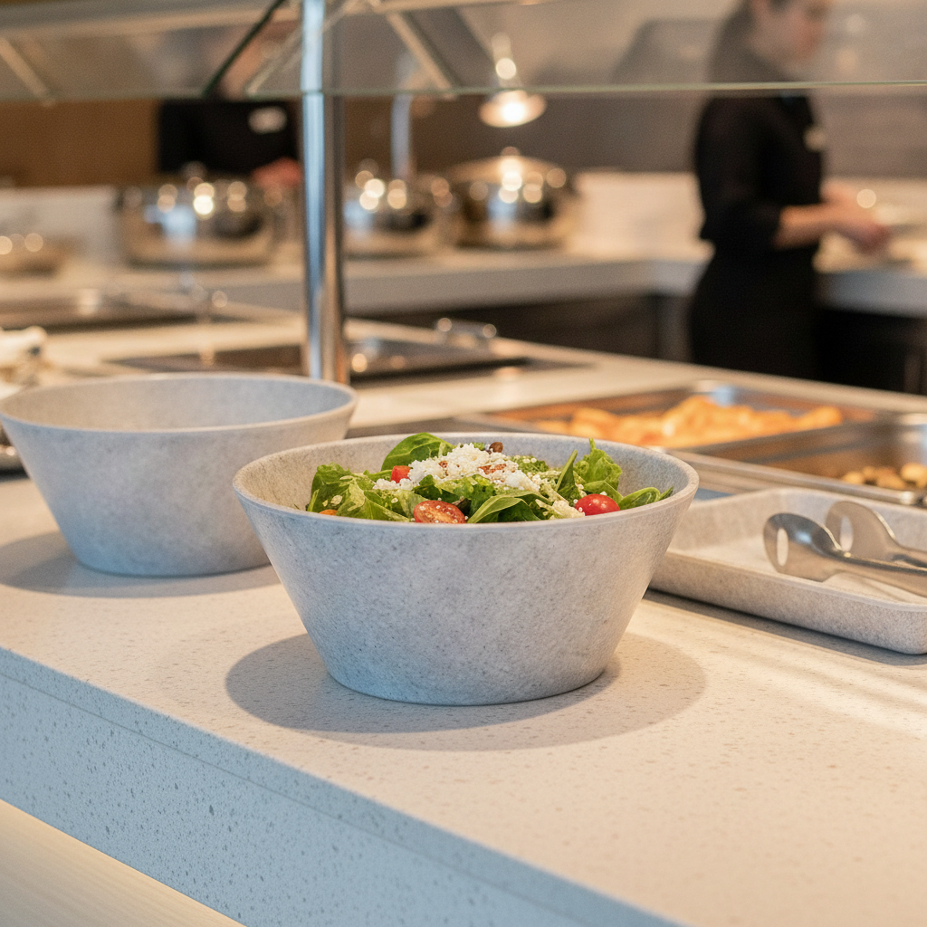 Melamine Round Bowl 160mm for Buffet Presentation
