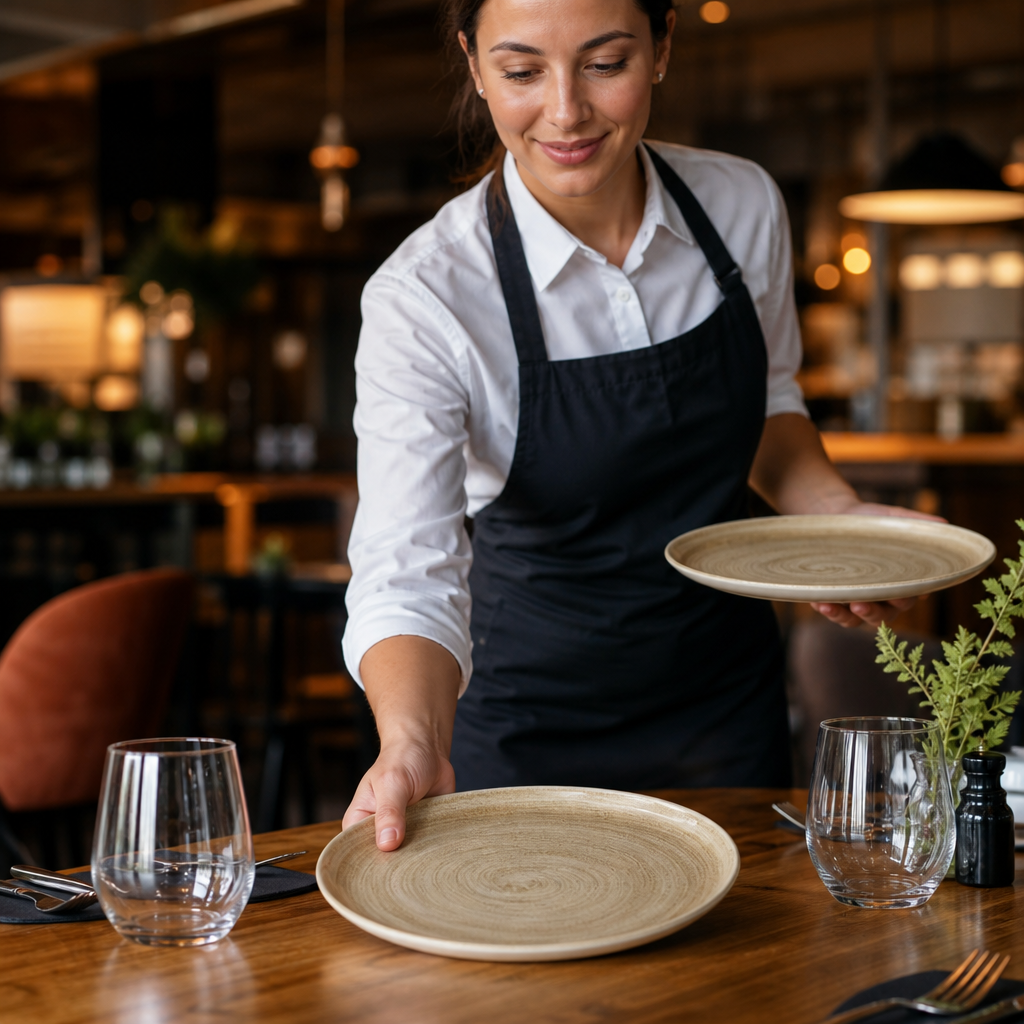 Round Plates 264mm Porcelain for Restaurants & Pubs (Pack of 12)