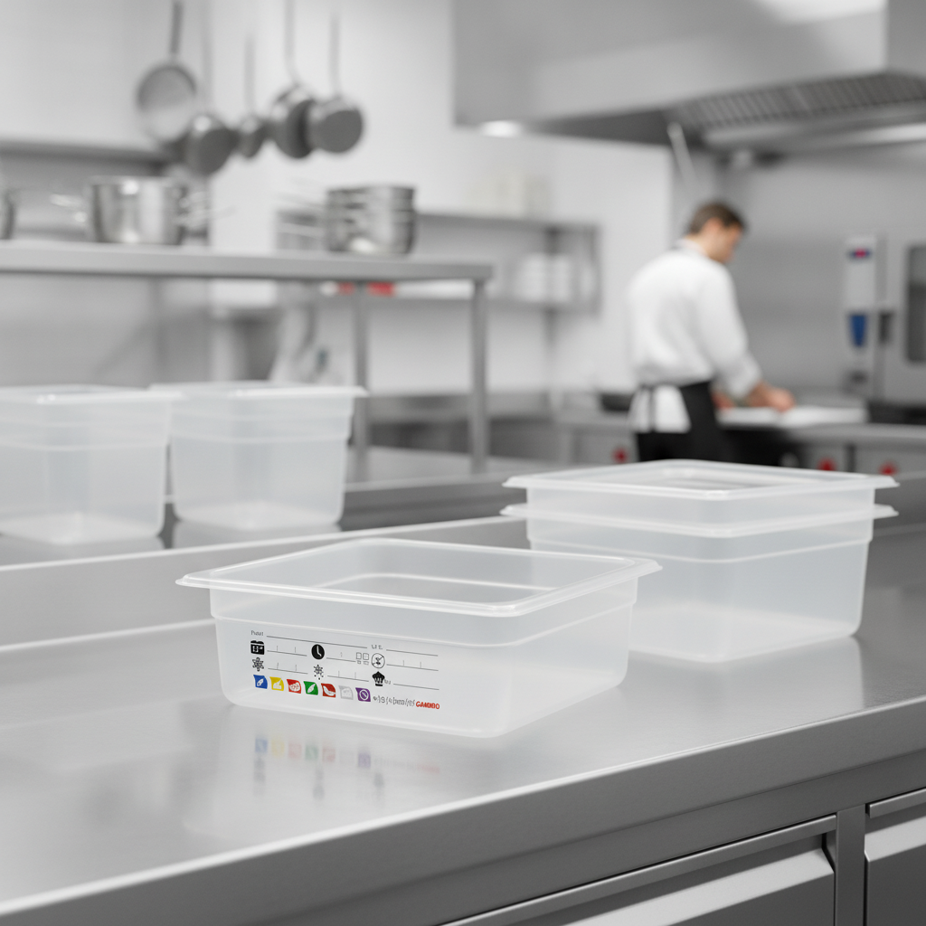 Polypropylene Food Storage Container 1/2 GN 100mm for Professional Kitchens