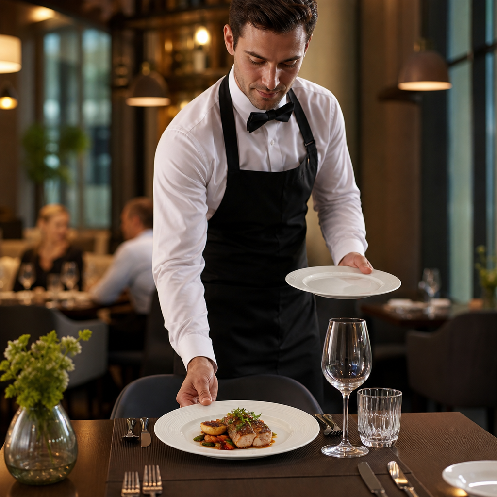 Rim Plates 230mm Porcelain for Casual Dining (Pack of 12)
