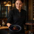 Dessert Plates 190mm Black Glass for Casual Dining (Pack of 24)