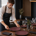 Coupe Plates 260mm Purple Stoneware for Dining Experiences (Pack of 12)