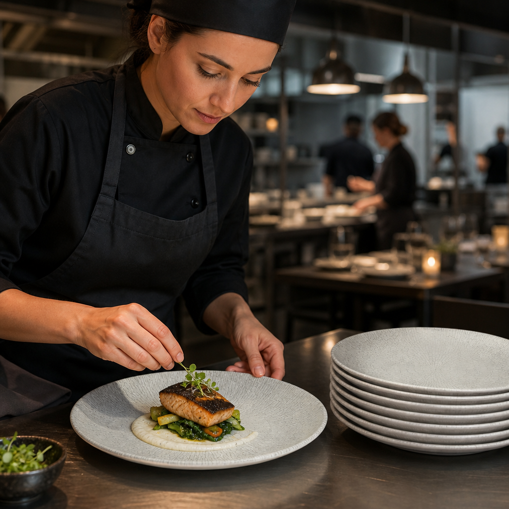 Plates 260mm Vitrified Ceramic for Restaurants (Pack of 12)