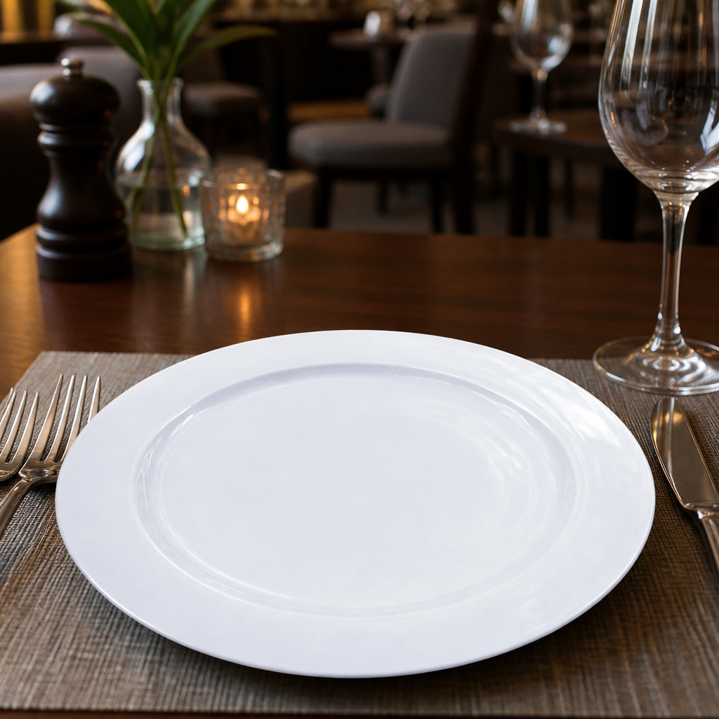 Plates 202mm Porcelain for Elegant Dining (Pack of 12)