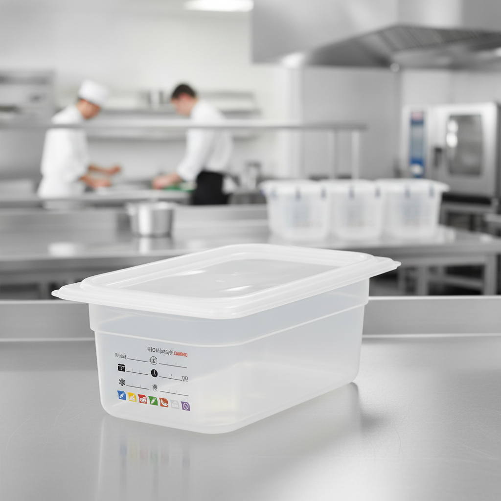 Polypropylene Food Storage Container 1/4 GN for Professional Kitchens