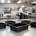 Black Polystyrene GN 1/2 Insert for Buffet Food Presentation