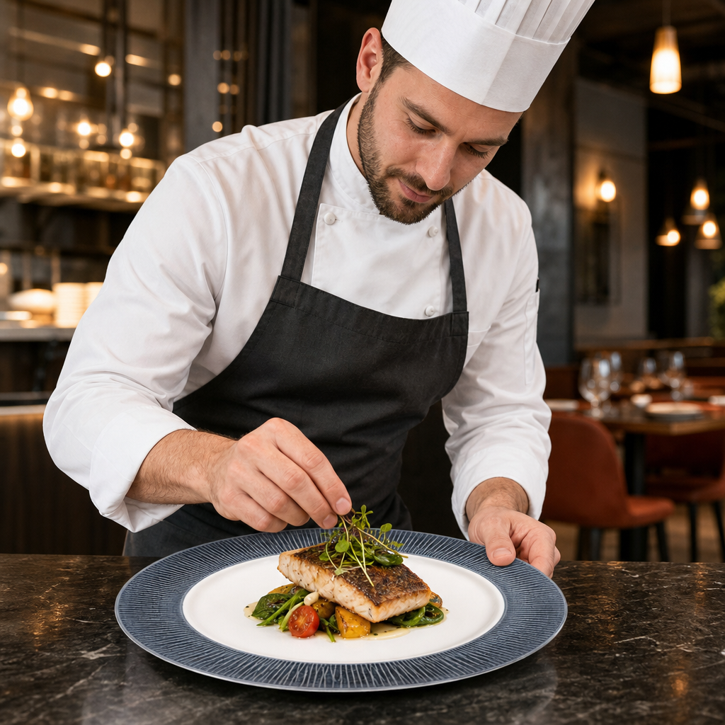 Presentation Plates 305mm Porcelain for Catering (Pack of 12)