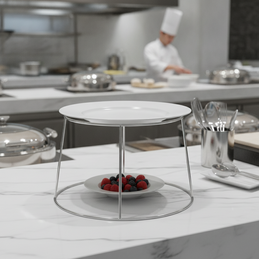 Stainless Steel Plate Riser 200mm for Buffet Displays