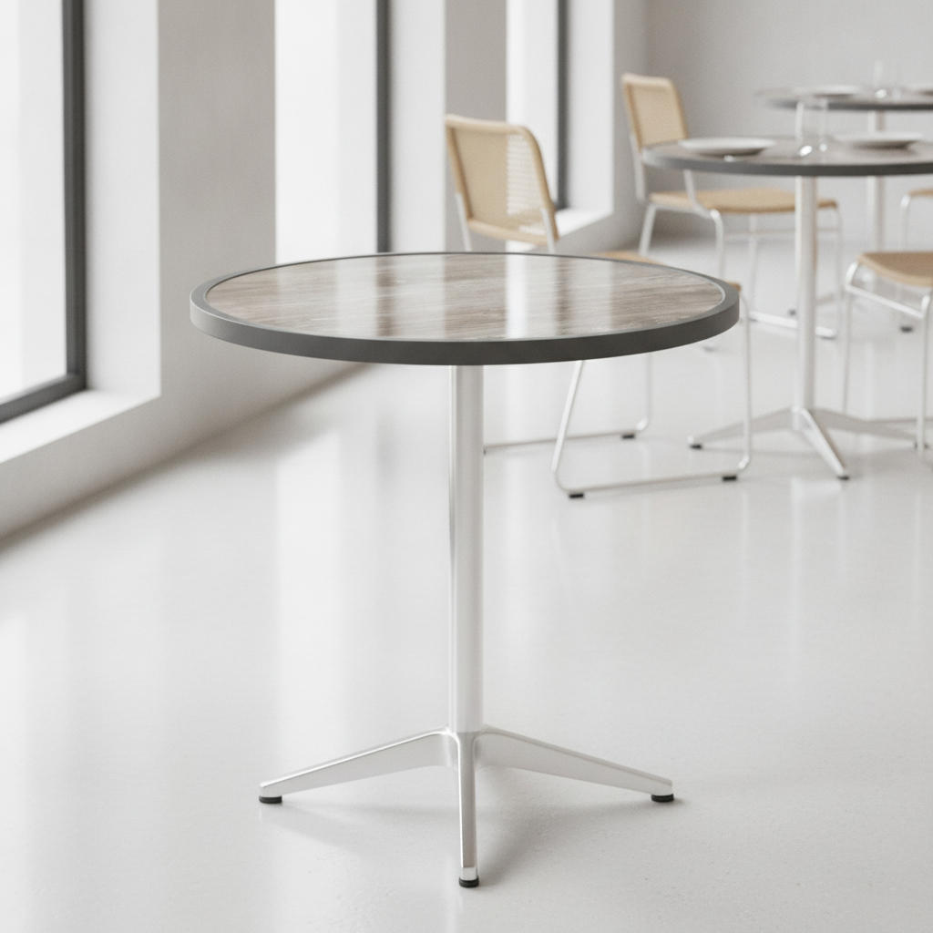 Aluminium & Glass Round Table Top 580mm for Dining Areas