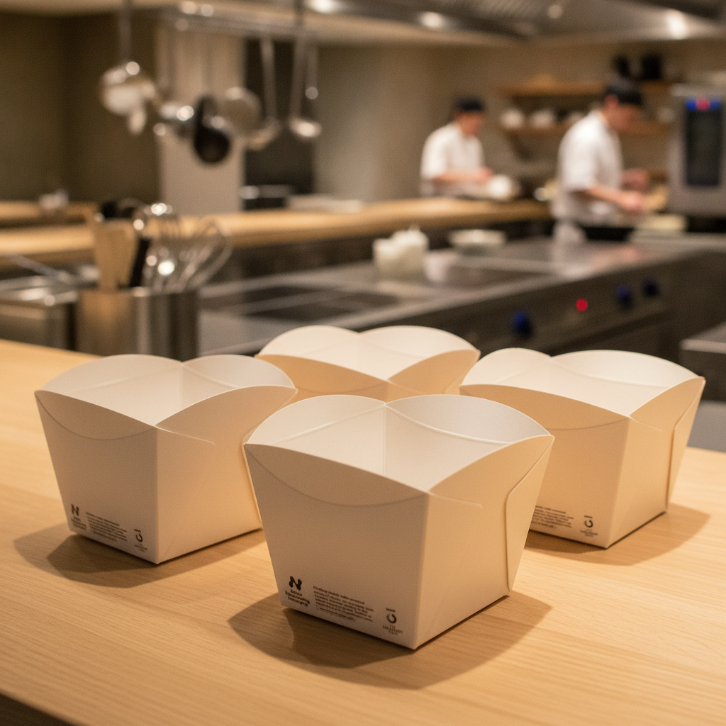 Paperboard Square Open Takeaway Boxes 350ml for Food Service (Pack of 250)