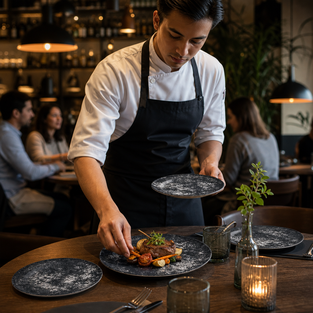 Vitrified Plates 203mm China for Contemporary Dining (Pack of 12)