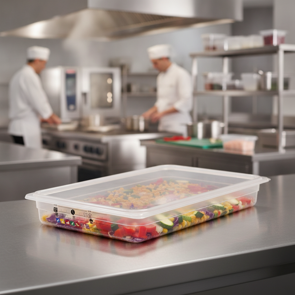Polypropylene Food Storage Container 1/1 GN 65mm for Professional Kitchens