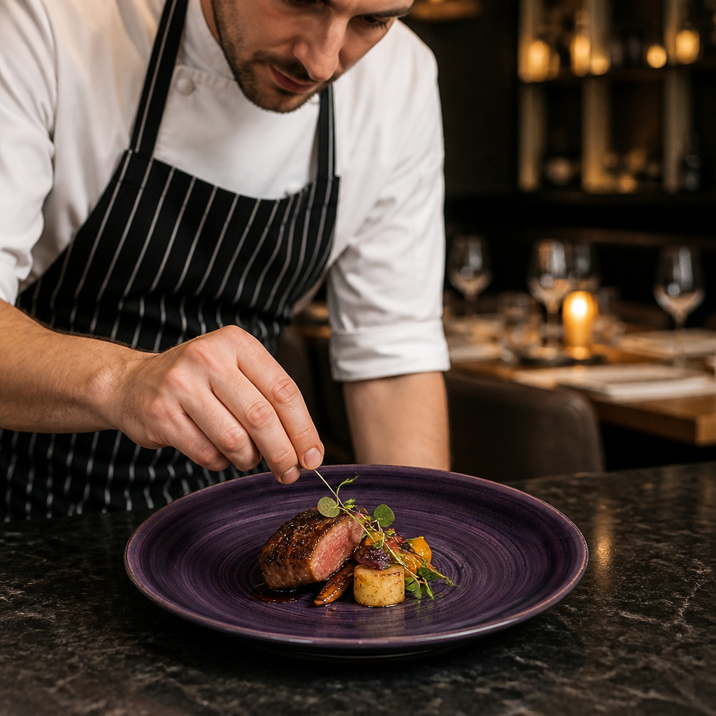 Deep Coupe Plates 260mm Purple Vitrified Ceramic for Hospitality (Pack of 12)