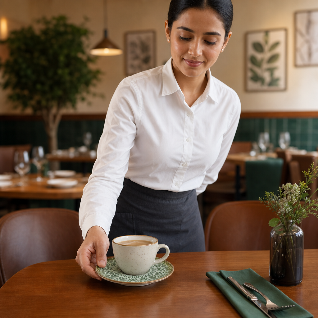 Saucers 115mm Green Vitrified Porcelain for Beverage Service (Pack of 6)