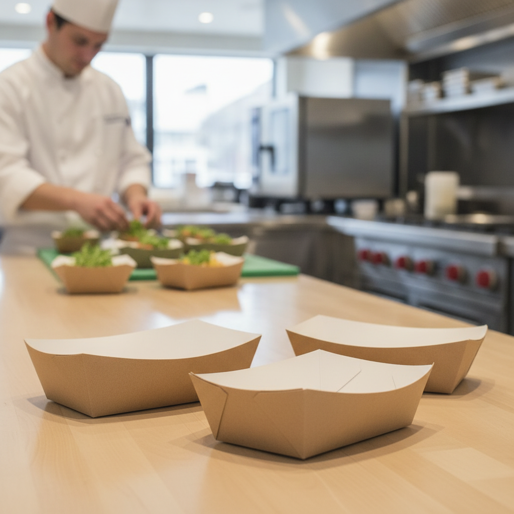Compostable Kraft Food Trays for Event Catering (Pack of 500)