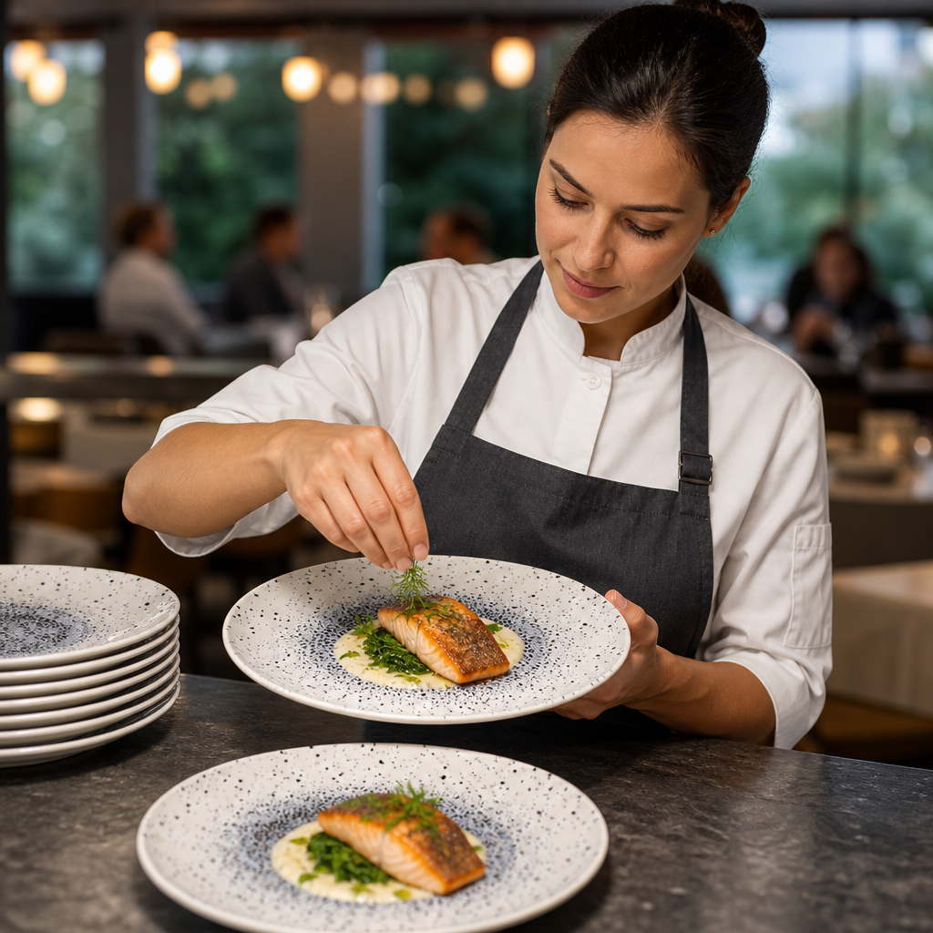 Organic Round Plates 264mm Vitrified Ceramic for Dining (Pack of 12)