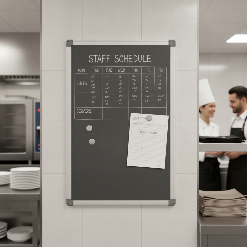 Aluminium Magnetic Wipe-Clean Board 400x600mm for Staff Rooms