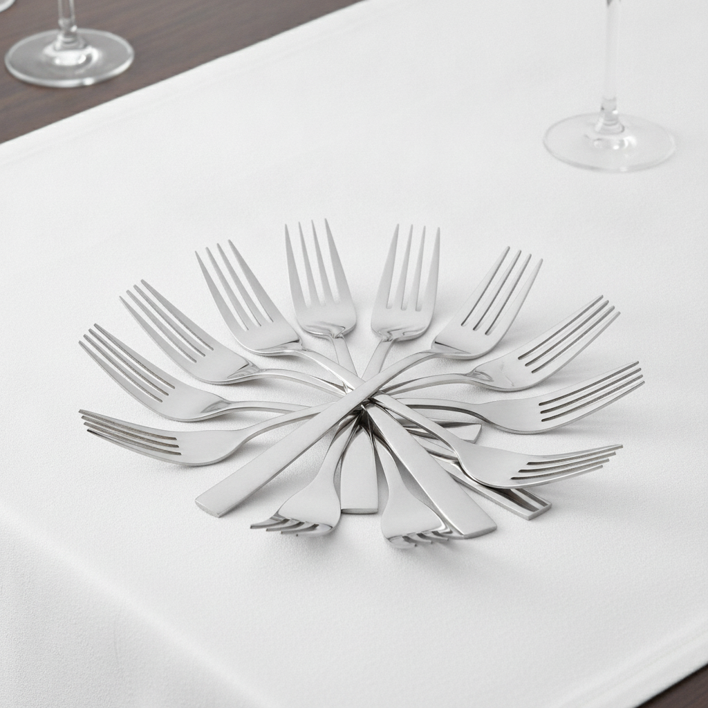 Stainless Steel Table Forks for Formal & Casual Dining (Pack of 12)