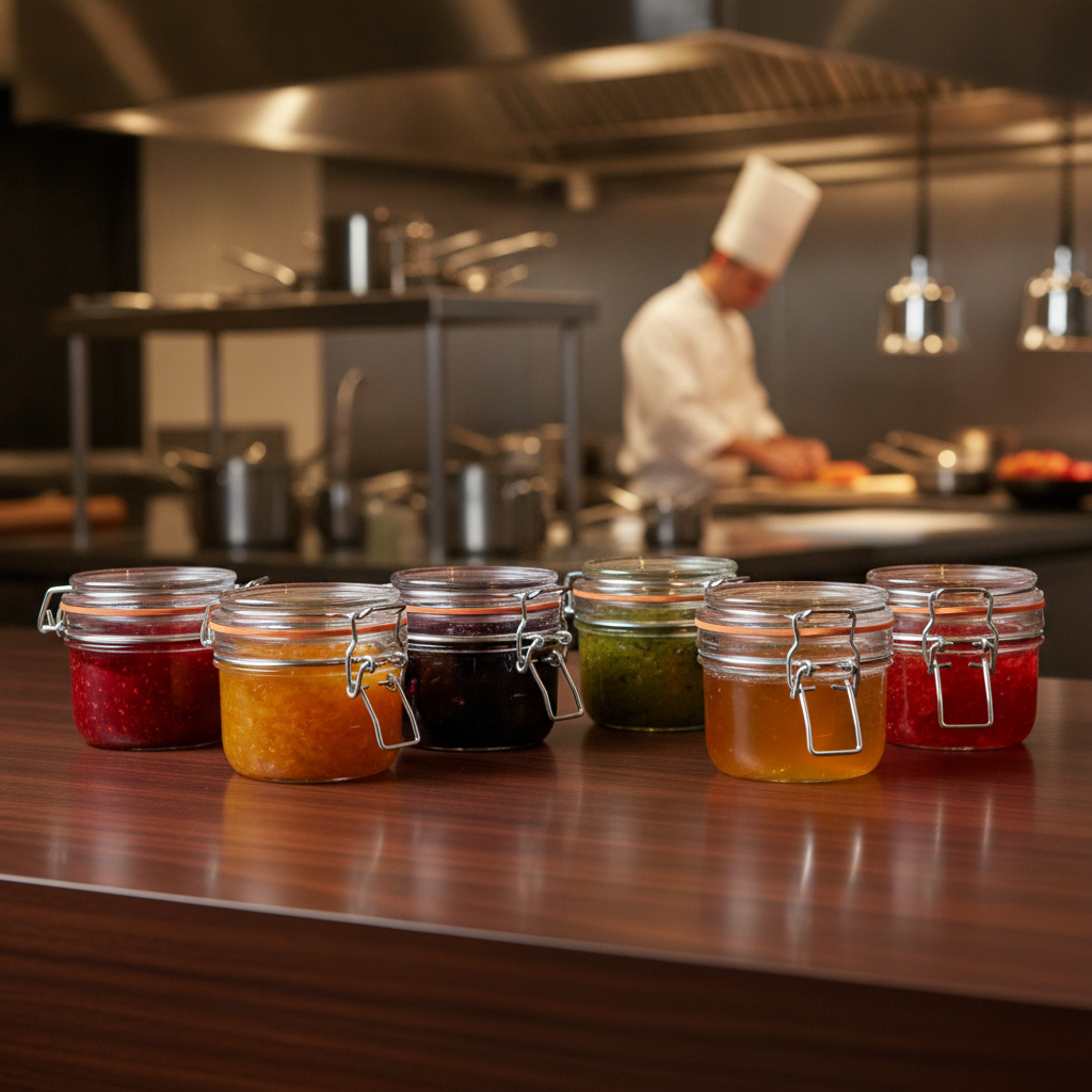 Glass Preserve Jars 125ml for Storing Jams & Chutneys (Pack of 6)