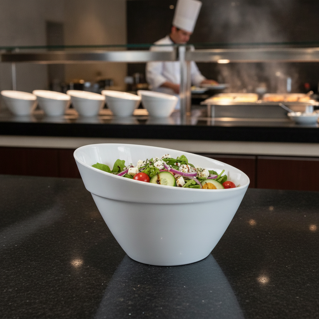 Melamine White Bowl 5L for Buffets