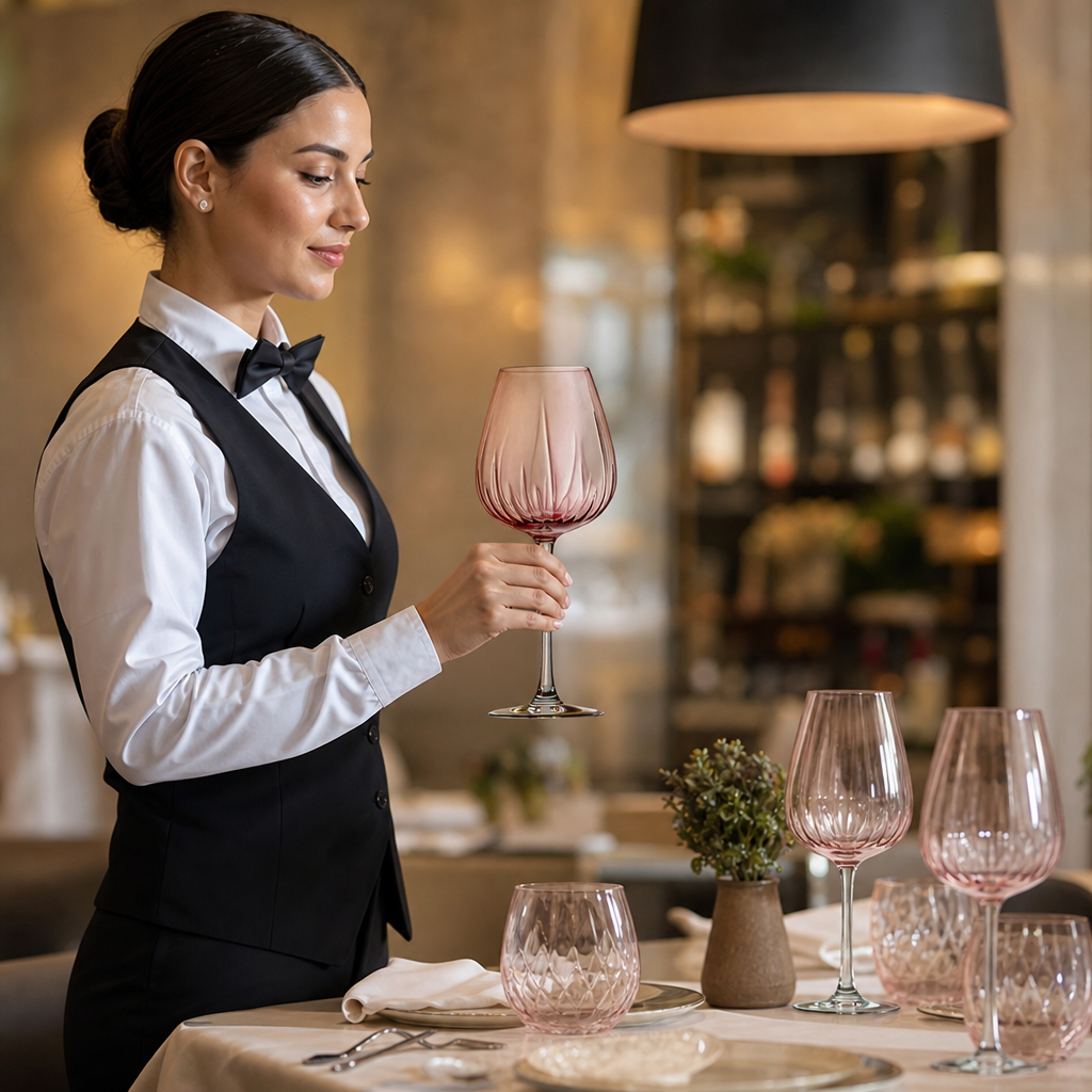 Lead-Free Krysta Crystal Swirly Spring Wine Glasses 470ml for Modern Hospitality (Pack of 8)
