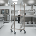 Stainless Steel Double Gastronorm Racking Trolley for Catering & Hospitality