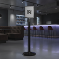 Aluminium Barrier Post Sign Frame 300x250mm for Bars & Clubs