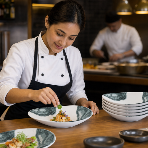 Bowls 230mm Black Vitrified Ceramic for Modern Hospitality (Pack of 12)
