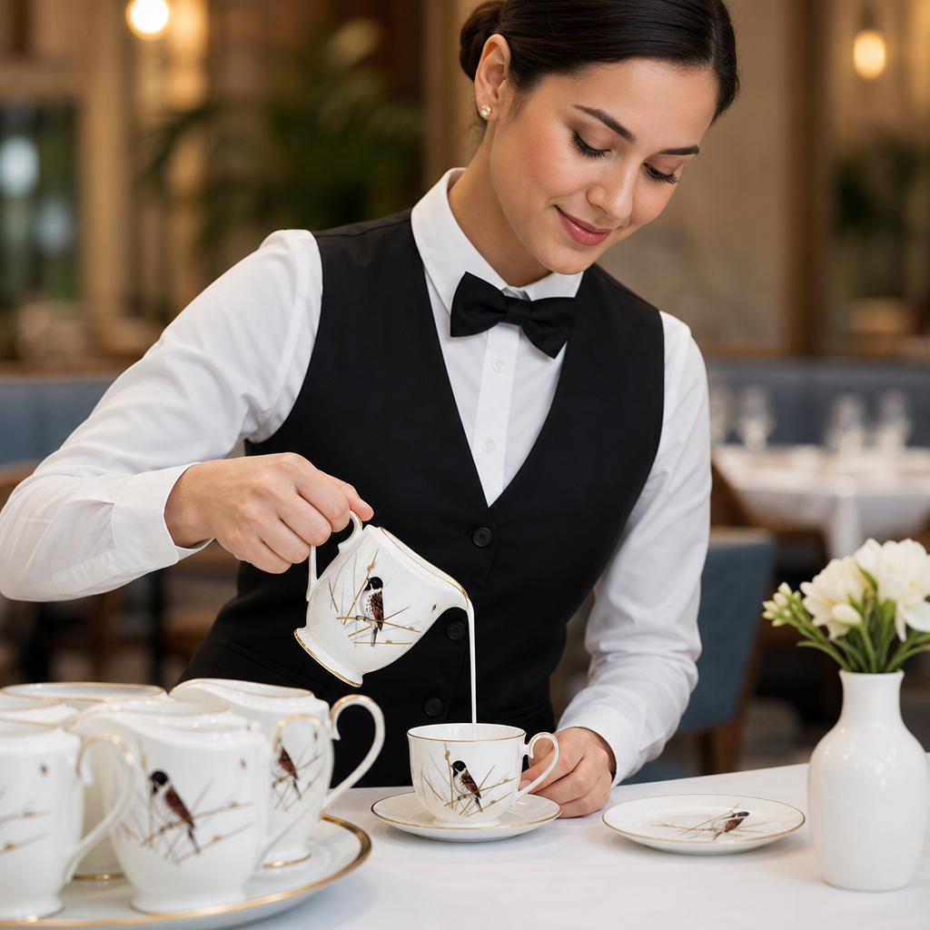 Bone China Milk Jug 250ml for Home & Office (Pack of 12)