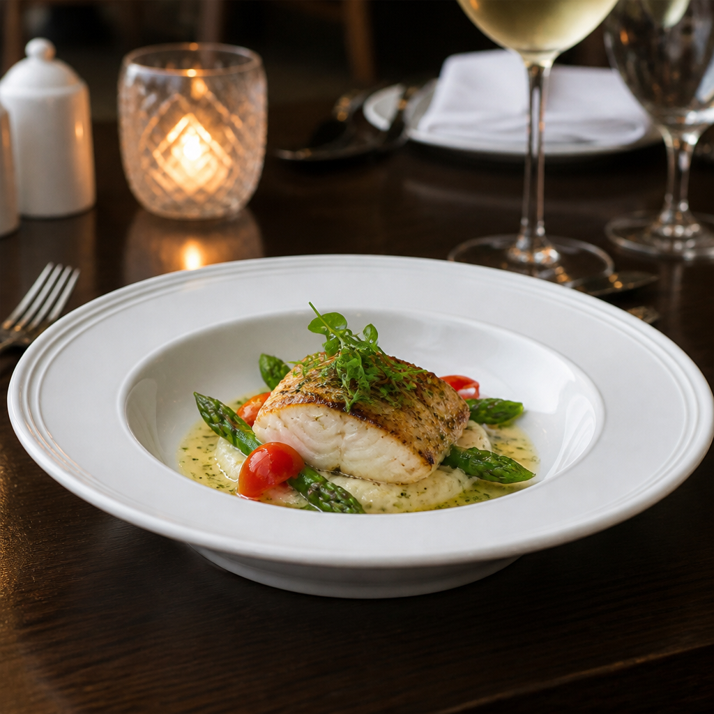 White Bead Rimmed Bowls 285mm for Elegant Dining - Pack of 6