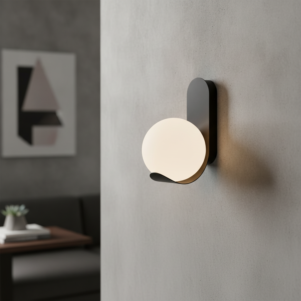 Plastic Black Dalius Wall Light for Contemporary Interiors