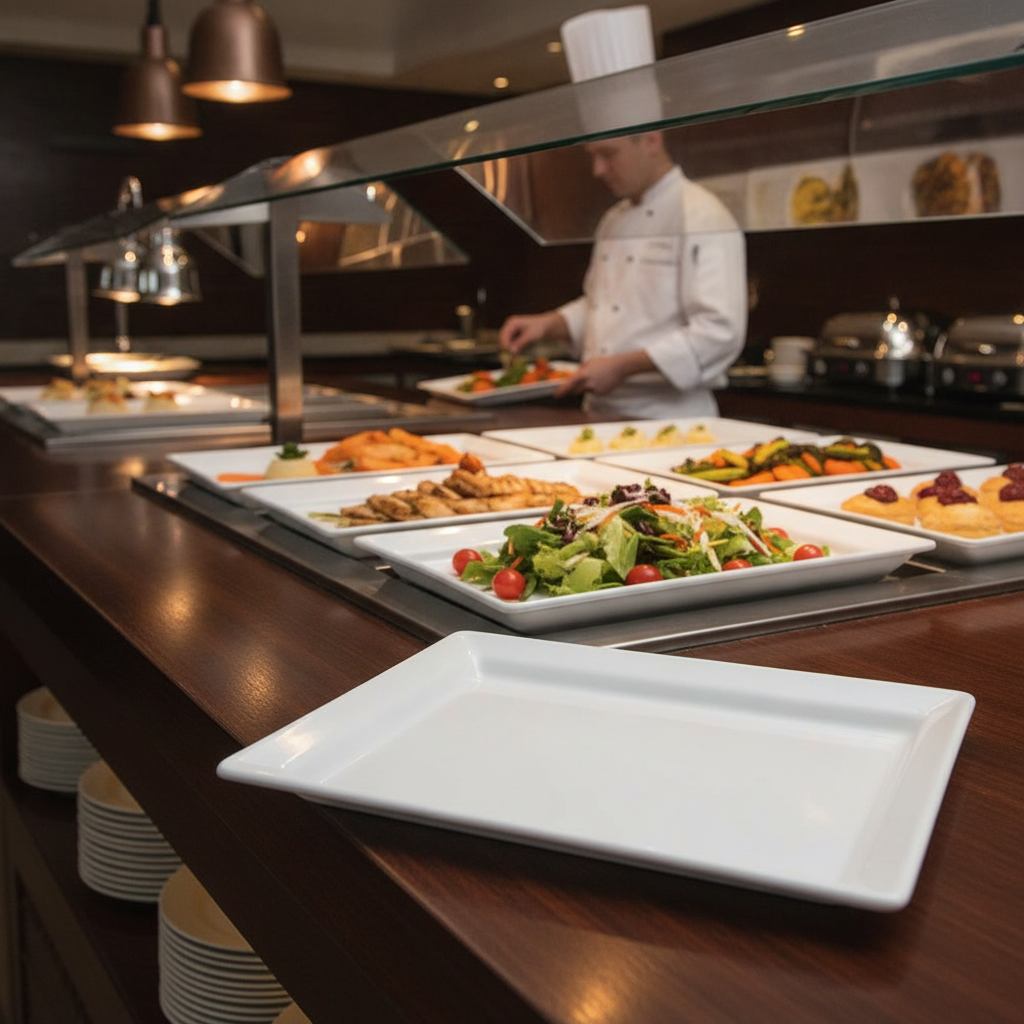 Melamine Rectangular Tray 300x210mm for Buffet Display